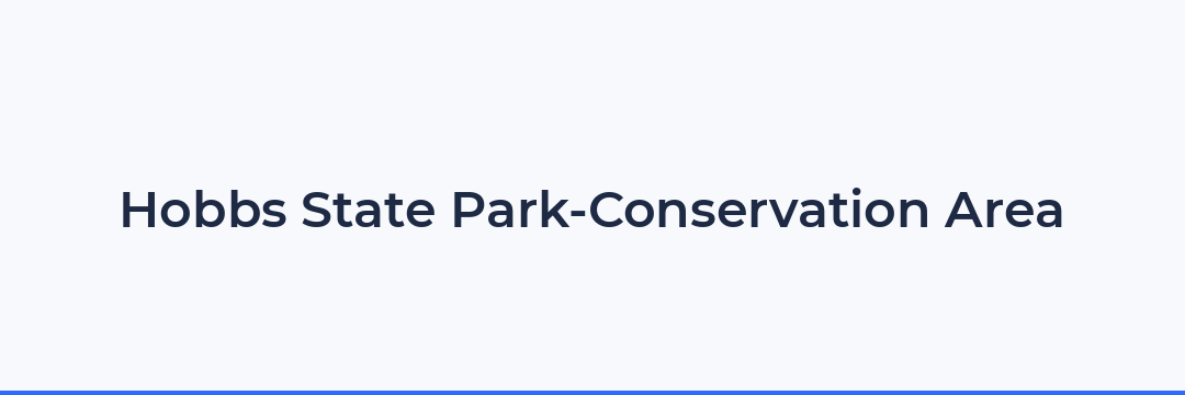 Hobbs State Park-Conservation Area