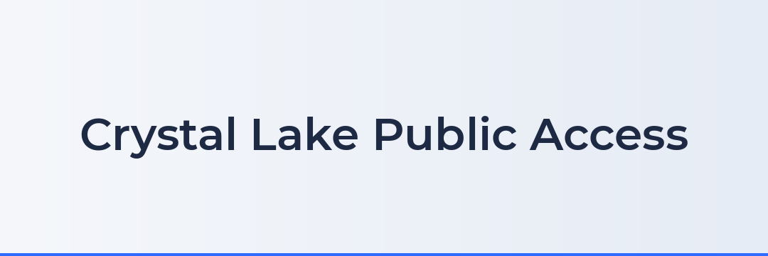 Crystal Lake Public Access